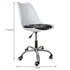 Malatec Otočná kancelárska stolička Malatec  - biela/čierna