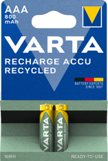 VARTA Nabíjacie batérie Recycled 2 AAA 800 mAh R2U 56813101402