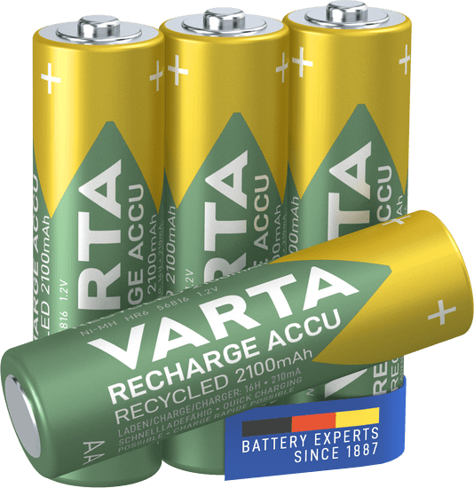 VARTA Nabíjacie batérie Recycled 4 AA 2100 mAh R2U 56816101404