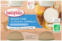 Babybio Brassé hruška škorice 2x130 g