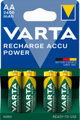 VARTA Nabíjacie batérie Power 4 AA 2600 mAh R2U 5716101404
