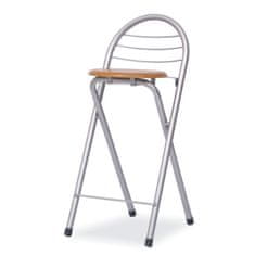 KONDELA Barová stolička Boxer - buk / aluminium
