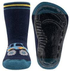 EWERS chlapčenské protišmykové ponožky ABS s traktorom 221242, tmavomodrá, 21-22