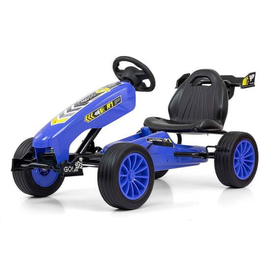 MILLY MALLY Detská šliapací motokára Go-kart Rocket modrá