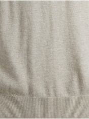 Jack&Jones Béžový pánsky melírovaný basic sveter Jack & Jones Emil XS