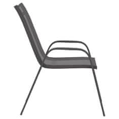 Petromila vidaXL Stohovateľné záhradné stoličky 2 ks sivé textilénová látka