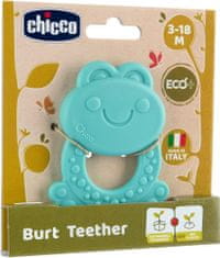 Chicco Hryzátko Eco+ Žabka Burt modrá 3m+
