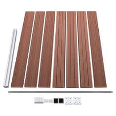 Vidaxl Sada plotových panelov WPC 872x146 cm hnedá