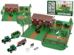WOWO JASPERLAND Farma s ohrádkou, zvieratkami a traktorom - Detská hračka