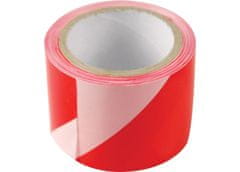 Extol Craft 9565 Výstražná páska, 75mmx100m, PE, červeno-biela