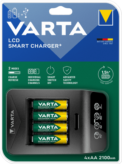VARTA LCD SMART CHARGER+ 57684101441 - zánovné