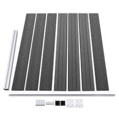 Vidaxl Sada plotových panelov WPC 353x146 cm čierna