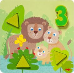 HABA Drevená hračka na učenie farieb a čísiel Divoké zvieratká
