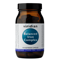 VIRIDIAN nutrition Balanced Iron Complex (Komplex železa s vitamínmi), 90 kapsúl