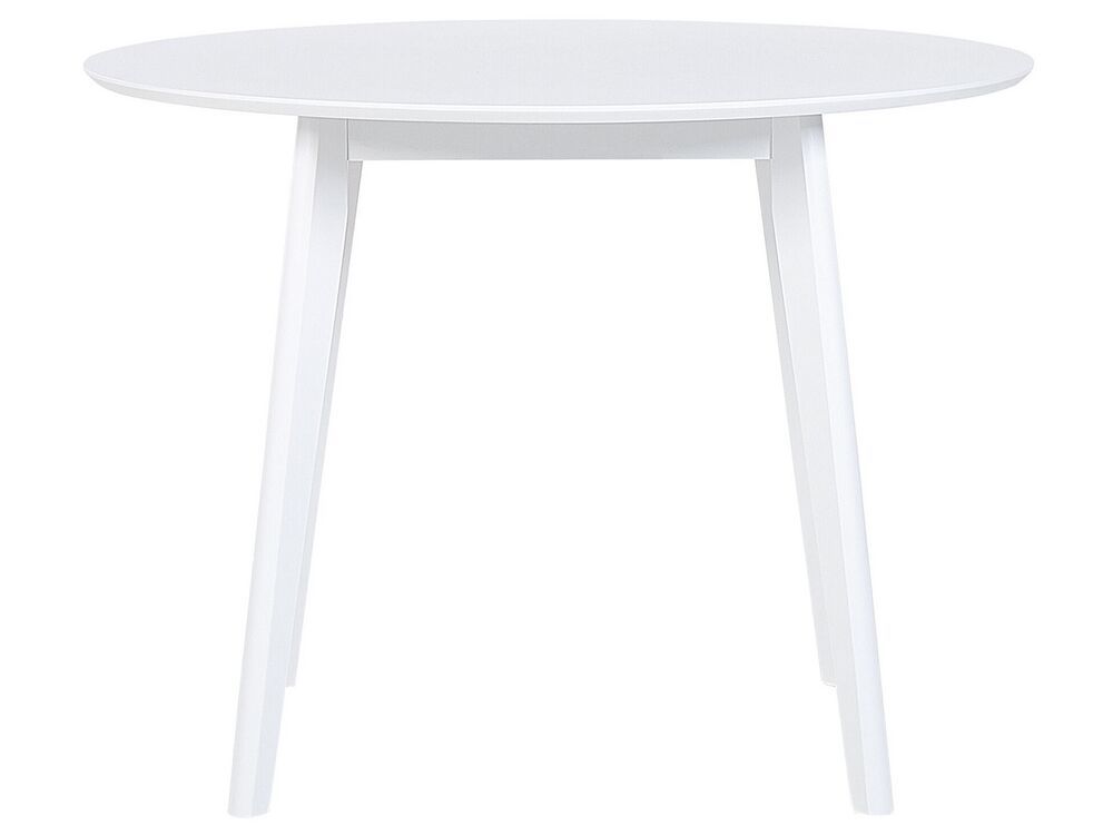 Beliani Okrúhly jedálenský stôl 100 cm biely ROXBY