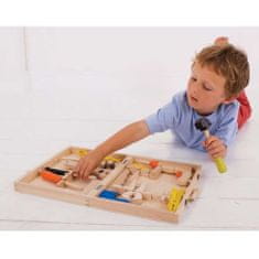 Bigjigs Toys dřevěné hračky Kufřík s nářadím