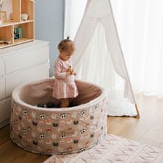 Detský suchý bazén + 200 loptičiek medvede, ružová