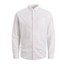 Jack&Jones Plus Pánska košeľa JJEOXFORD Slim Fit 12190444 White PLUS SIZE (Veľkosť 4XL)