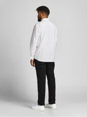 Jack&Jones Plus Pánska košeľa JJEOXFORD Slim Fit 12190444 White PLUS SIZE (Veľkosť 4XL)