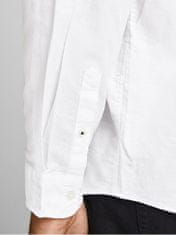 Jack&Jones Plus Pánska košeľa JJEOXFORD Slim Fit 12190444 White PLUS SIZE (Veľkosť 5XL)
