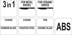 YATO Brúska na nože 3v1 na keramické / oceľové nože