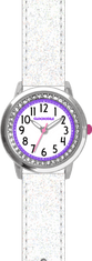 CLOCKODILE Biele trblietavé dievčenské hodinky SPARKLE