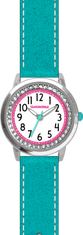 CLOCKODILE Tyrkysové trblietavé dievčenské hodinky SPARKLE