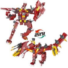 Cogo stavebnica Mecha Dino - Transformers Pterodaktyl 2v1 kompatibilná 585 dielov