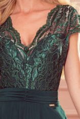 Numoco Dámske krajkové šaty Linda zelená XL