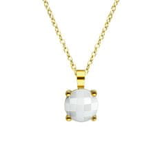 Pierre Lannier Romantický pozlátený náhrdelník s achátom Multiples BJ06A0211