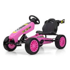 MILLY MALLY Detská šliapacia motokára Go-kart Rocket ružová