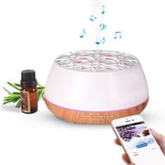 GOLDSUN Aroma Difuzér Slack 400ml osviežovač a zvlhčovač vzduchu Music & Bluetooth - Biela