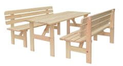 eoshop VIKING záhradný stôl drevený PRÍRODNÉ - 180cm
