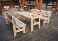 eoshop VIKING záhradná lavica drevená PRÍRODNÉ - 180 cm