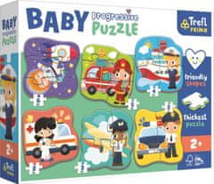 Trefl Baby puzzle Povolanie a vozidlá 6v1 (2-6 dielikov)