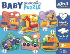 Trefl Baby puzzle Na stavenisku 6v1 (2-6 dielikov)