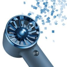 BASEUS Flyer Turbine ručný / stolný ventilátor + kábel USB / Lightning, modrý