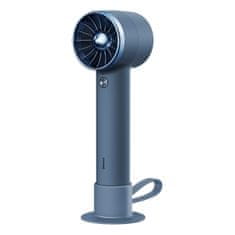 BASEUS Flyer Turbine ručný / stolný ventilátor + kábel USB / USB-C, modrý