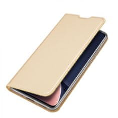 Dux Ducis Skin Pro knižkové kožené puzdro na Xiaomi 12 Pro, zlaté