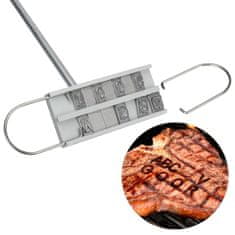 Northix Značka železa na mäso s vymeniteľnými písmenami 