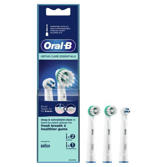 Oral-B Orto care essentials 3ct náhradné hlavice