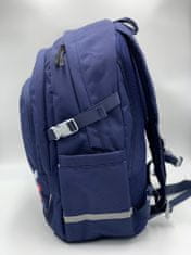 Klarion Praktická ergonomická modrá školská taška Adam