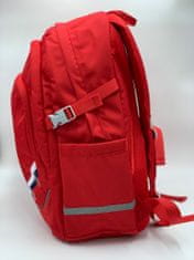 Klarion Praktická ergonomická červená školská taška Eva