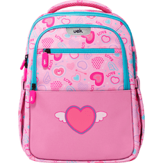 Klarion Nádherná ergonomická ružová školská taška Amálka s peračníkom a desiatovou taškou - sada