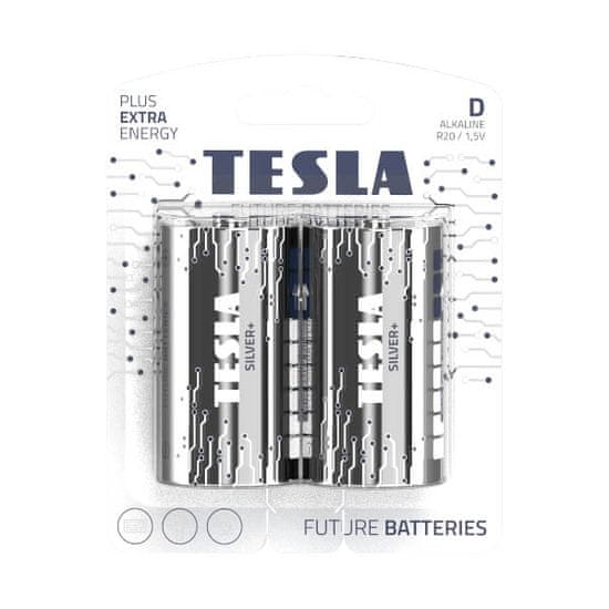 Tesla Batteries TESLA D SILVER + Alkaline 2 ks blister LR20 NEW