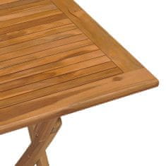 Vidaxl Skladací záhradný stôl, 90x60x75 cm, masívne teakové drevo