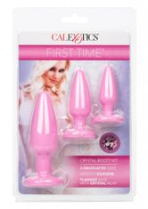 CalExotics Calexotics First Time Crystal Booty Kit pink sada análních kolíků