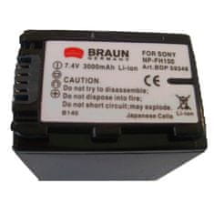 BRAUN Batéria SONY NP-FH100 (BDP-SFH100, 3000 mAh)