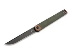 Böker Plus Kaizen Green Canvas Micarta vreckový nôž 7,9cm (01BO391)