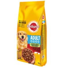 Pedigree granule hovädzie a hydinové pre dospelých psov 15kg